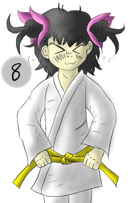 Belt tying - step 8