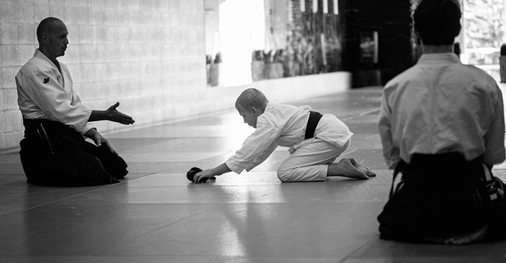 Bigrock Aikikai child getting instruction